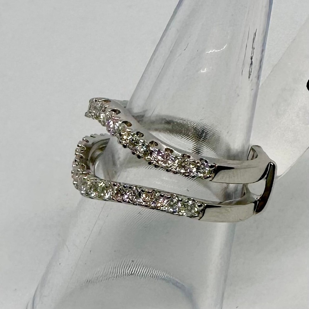 Moissanite Diamond Enhancer Ring Guard Wedding Band Anniversary 925 18k - Picture 9 of 11